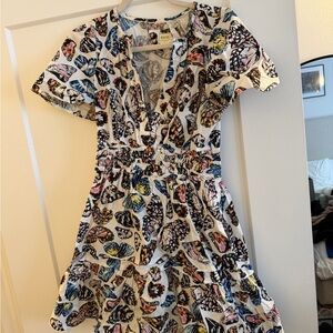 Anthropologie Multicolor Floral Mini Dress